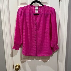 Cabi button front 3/4 sleeve blouse—Size small